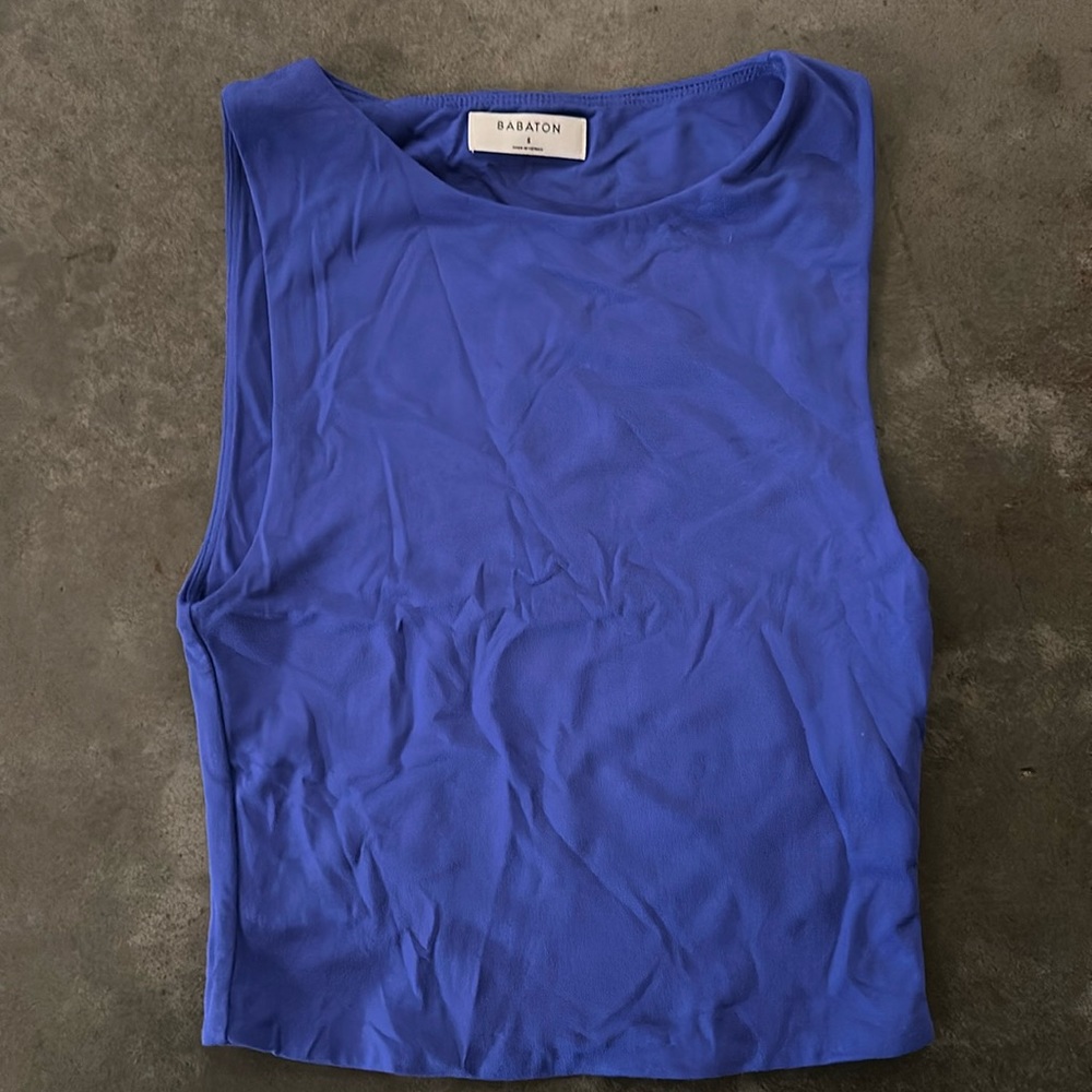 babaton contour new crew tank in blue
